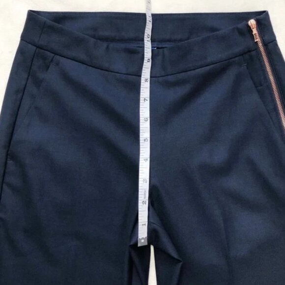 Kit And Ace Go To Trousers Dark Navy Blue Size 0 Wool Dress Pants - Picture 7 of 13